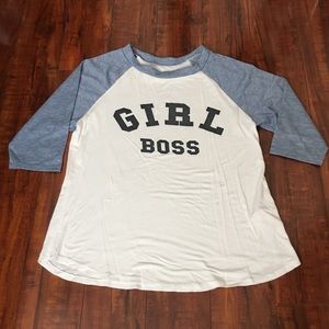 Girls Top, 3/4 Sleeve Top, Size L Jr. (Untagged)